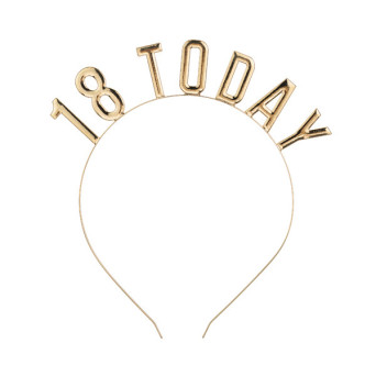 Opaska na głowę 18 Today - złota