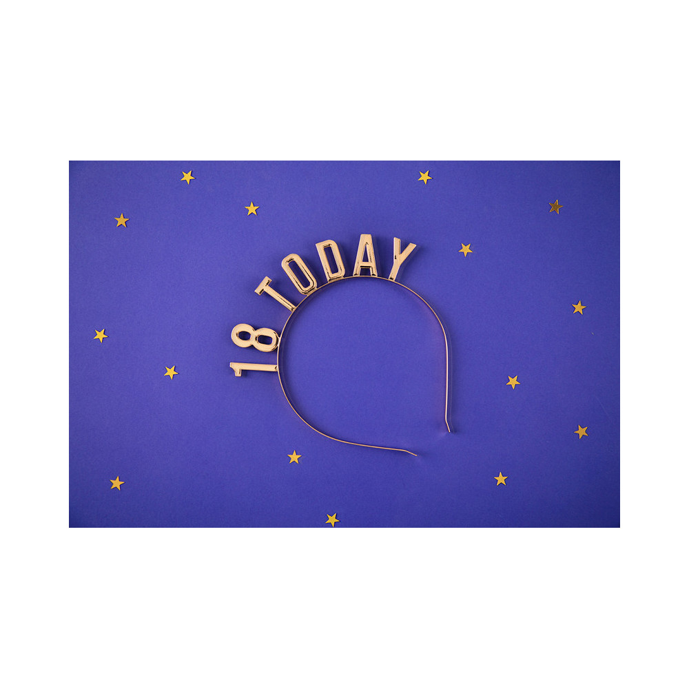 Opaska na głowę 18 Today - złota