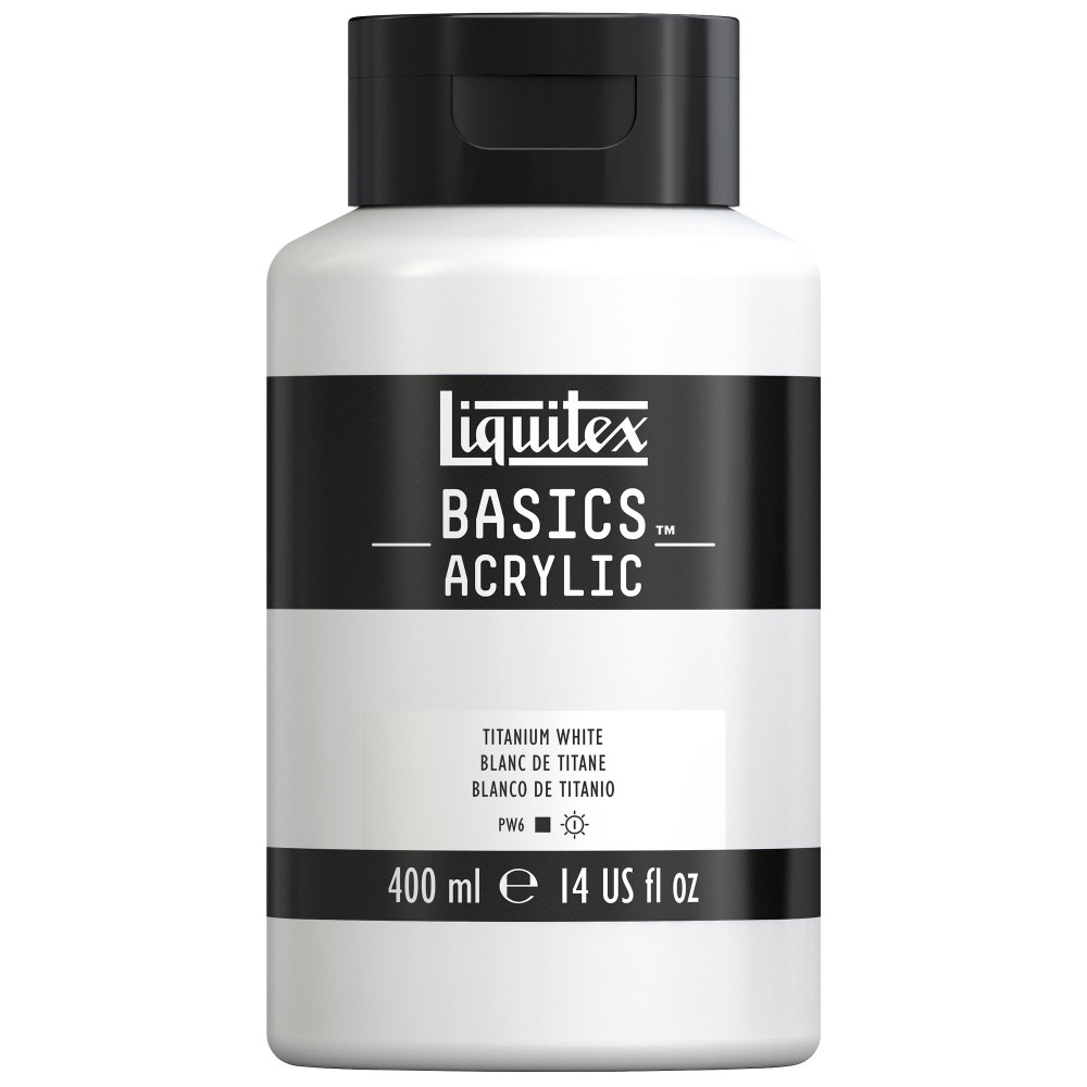Farba akrylowa Basics Acrylic - Liquitex - 432, Titanium White, 400 ml