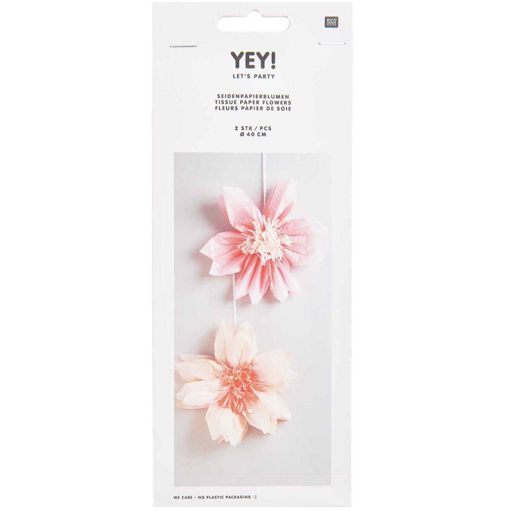 Tissue Cherry Blossom paper flowers - Rico Design - pastel, 40 cm, 2 pcs.