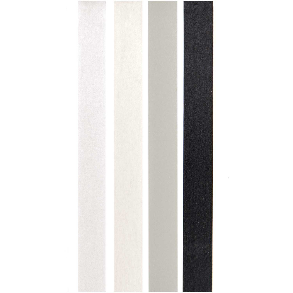 Zestaw taśm Black & White - Paper Poetry - 1,5 cm x 10 m, 4 szt.