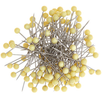 Decorative pins - Rico Design - Yellow, 38 mm, 100 pcs.