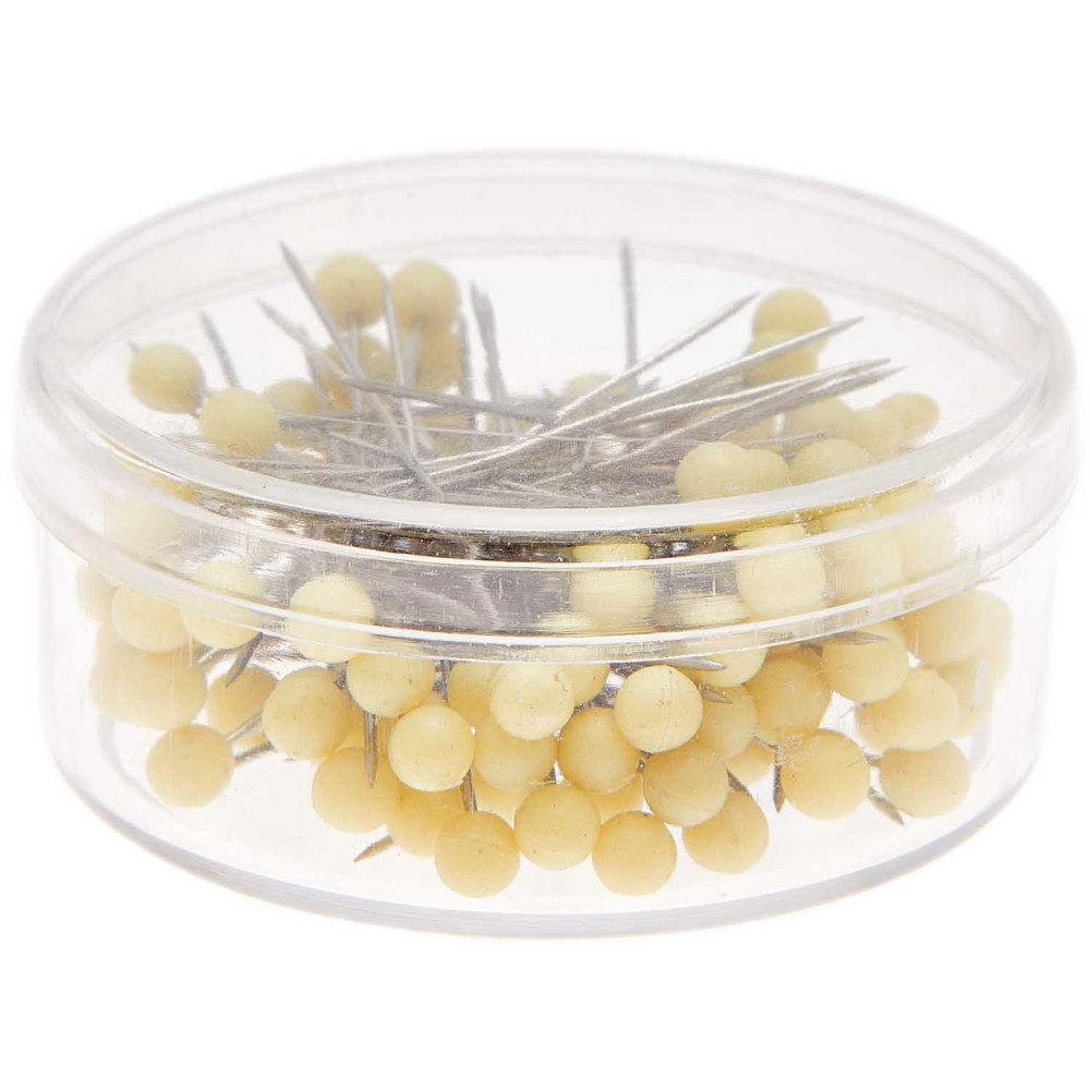 Decorative pins - Rico Design - Yellow, 38 mm, 100 pcs.