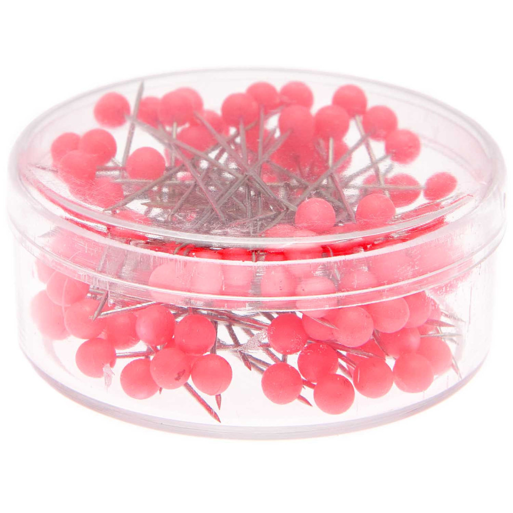Szpilki ozdobne - Rico Design - Neon Pink, 38 mm, 100 szt.