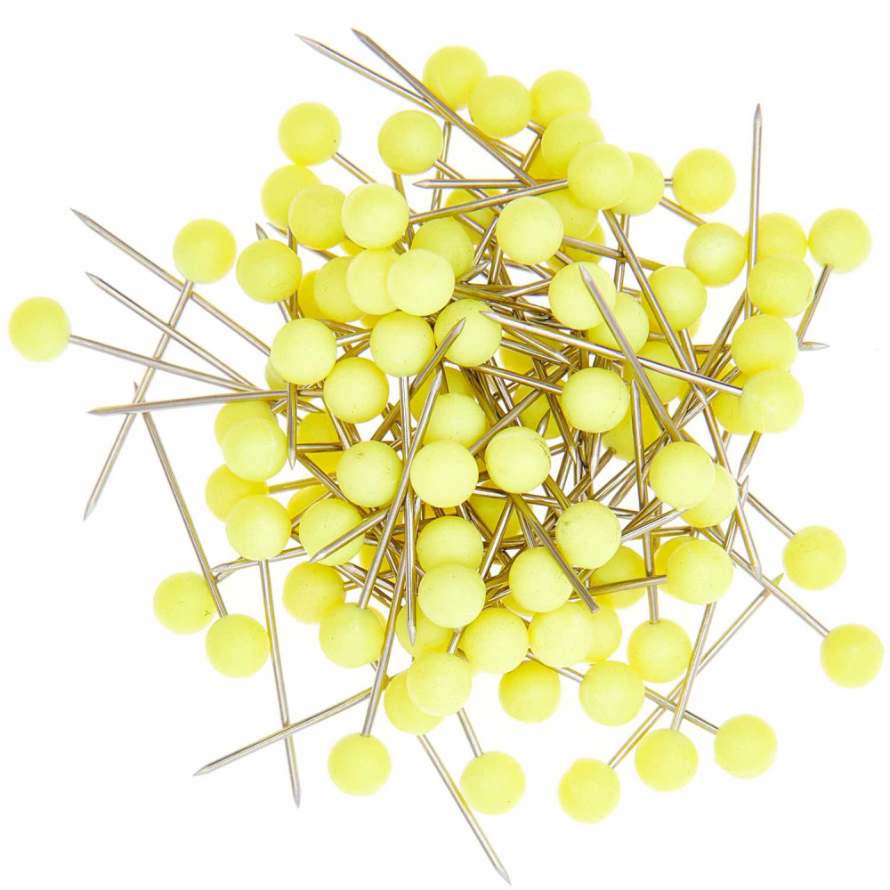 Szpilki ozdobne - Rico Design - Neon Yellow, 16 mm, 100 szt.
