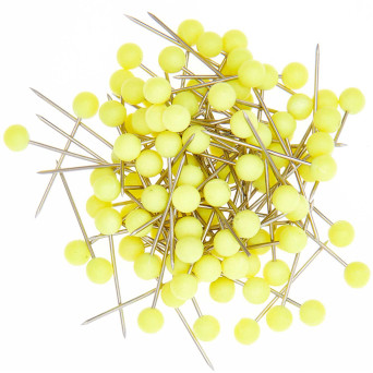 Szpilki ozdobne - Rico Design - Neon Yellow, 16 mm, 100 szt.