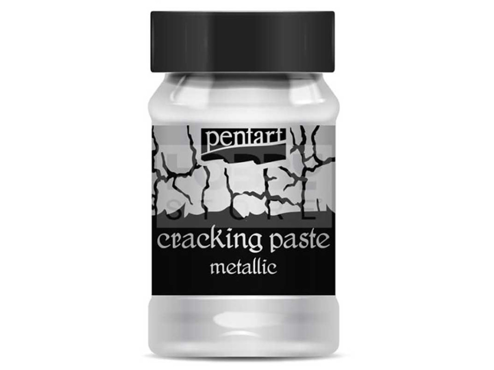Pasta pękająca Cracking Paste do decoupage - Pentart - srebrna, 100 ml