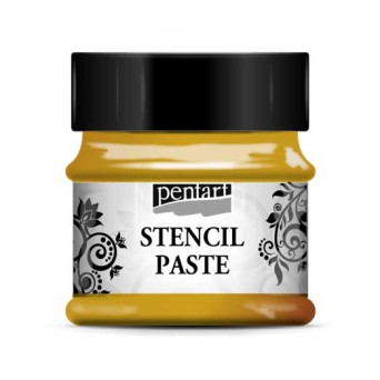 Pasta do szablonów Stencil Paste - Pentart - metaliczne złoto, 50 ml