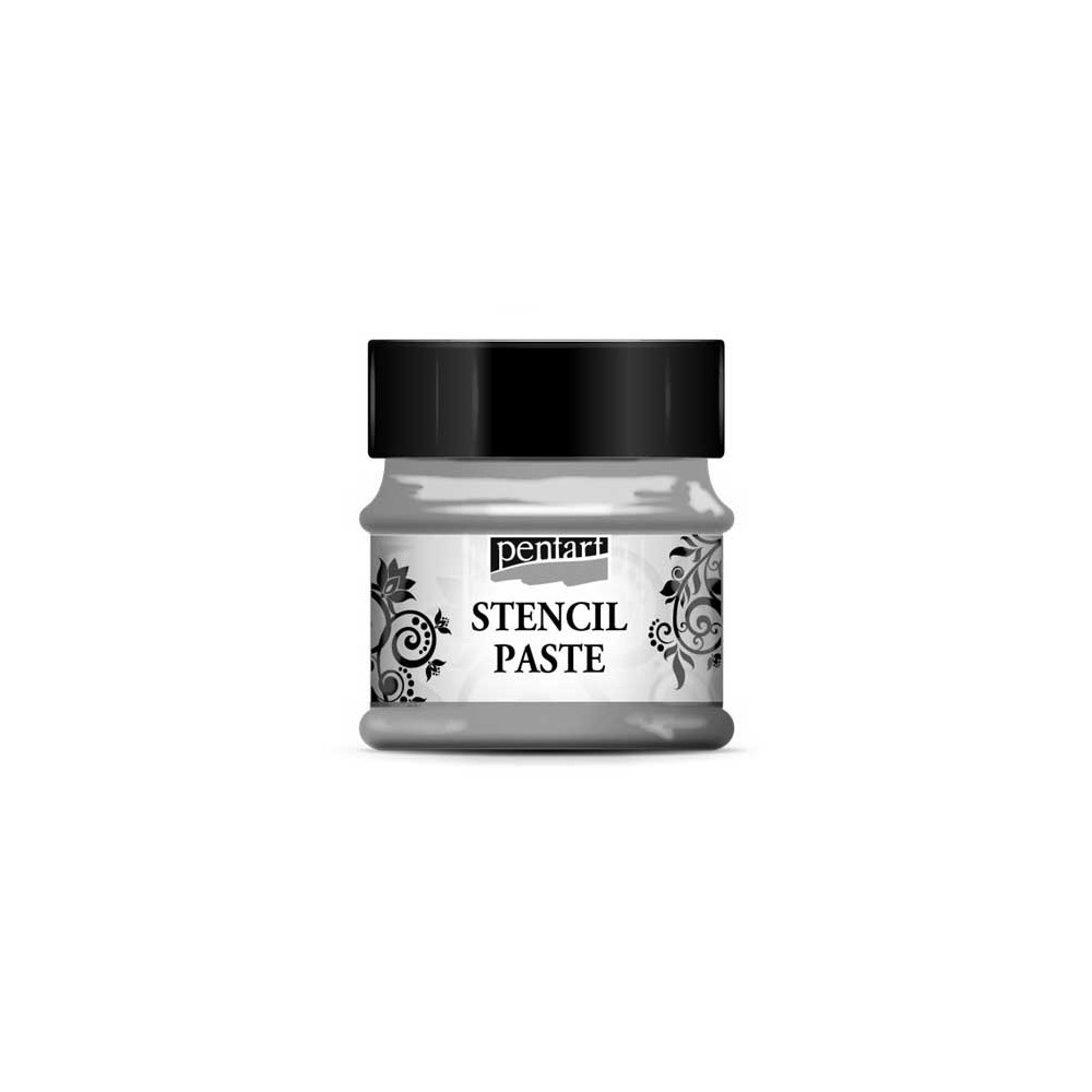 Stencil Paste - Pentart - metallic silver, 50 ml