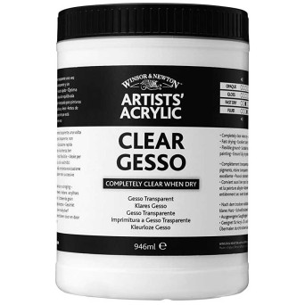 Gesso do farb akrylowych i olejnych Clear Gesso - Winsor & Newton - 946 ml