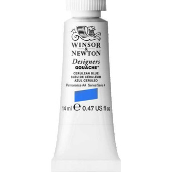 Farba gwasz Designers Gouache - Winsor & Newton - Cerulean Blue, 14 ml