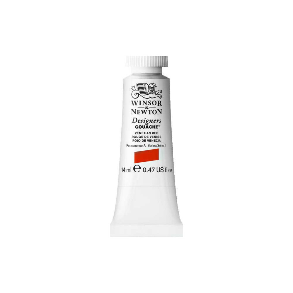 Gouache paint in tube - Winsor & Newton - Venetian Red, 14 ml