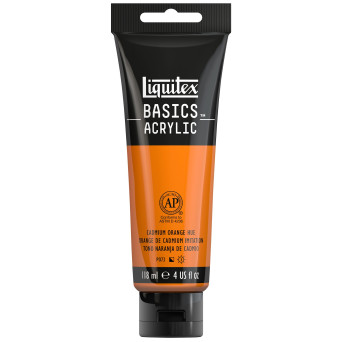 Basics Acrylic paint - Liquitex - 720, Cadmium Orange Hue, 118 ml