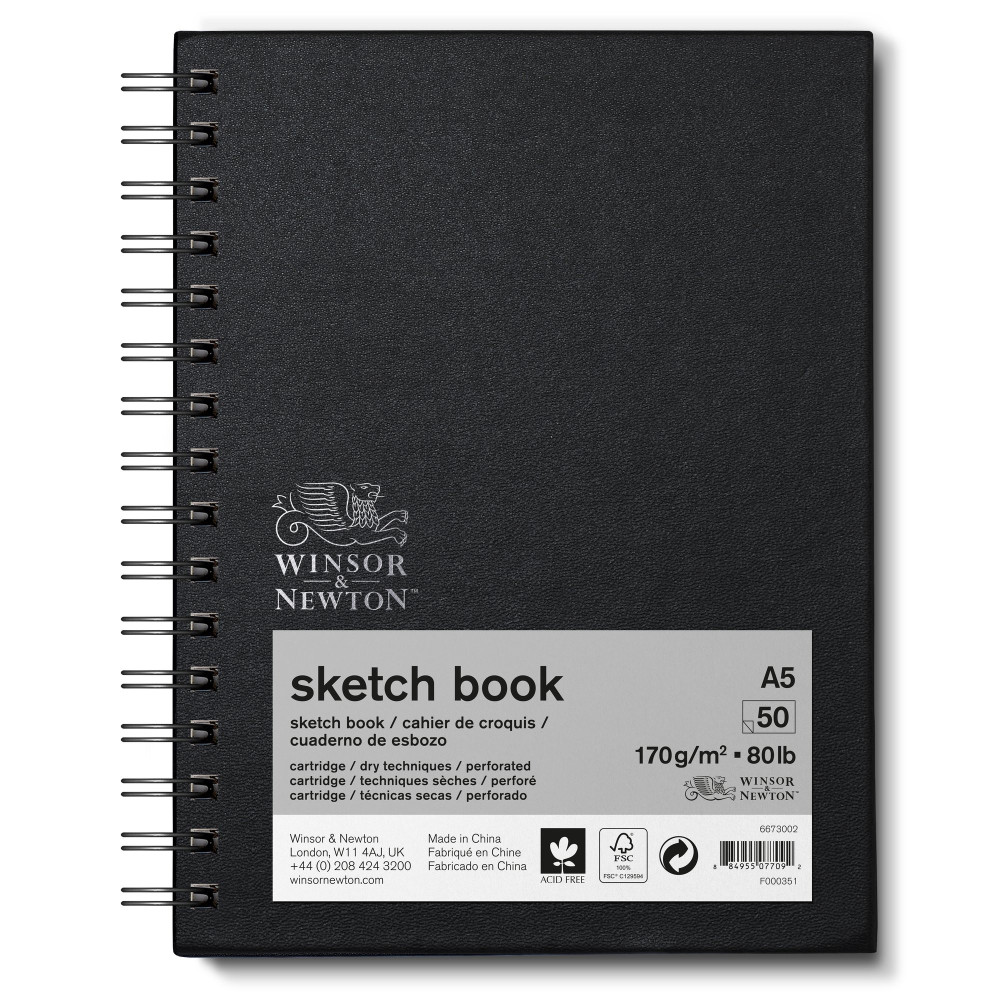 Sketch Book with spiral - Winsor & Newton - A5, 170g, 50 sheets