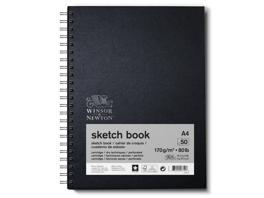 Szkicownik na spirali Sketch Book - Winsor & Newton - A4, 170g, 50 ark.