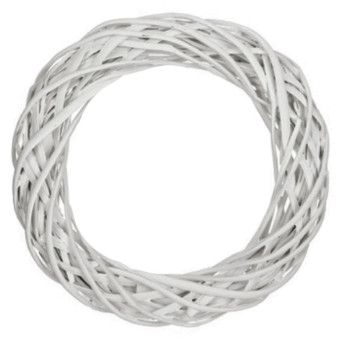 Braided wreath, base for garlands - grey, 35 cm