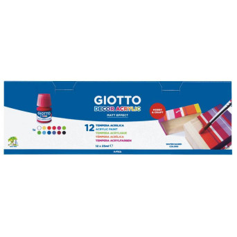 Set of acrylic paints Decor - Giotto - 12 colors x 25 ml