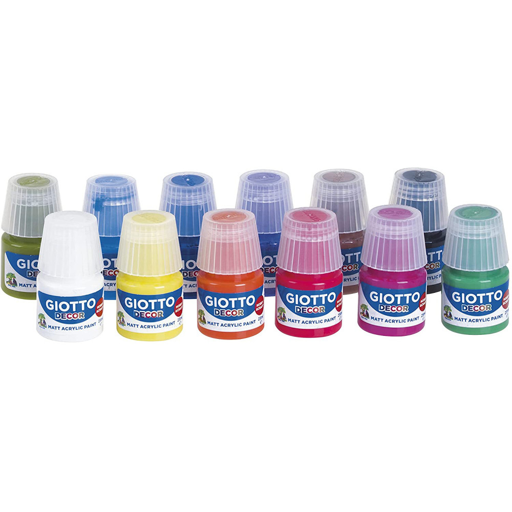 Set of acrylic paints Decor - Giotto - 12 colors x 25 ml