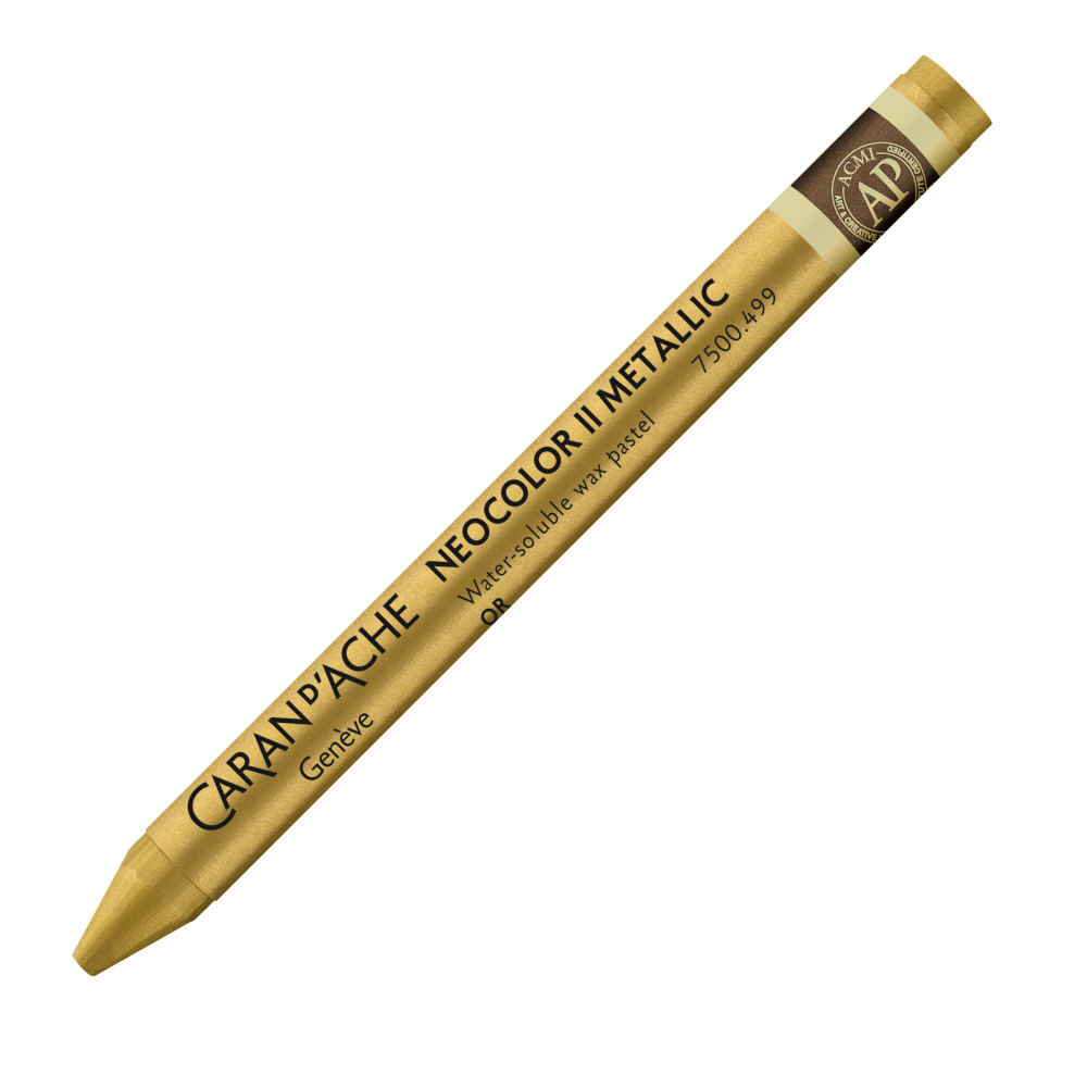 Neocolor II water-soluble wax pencil - Caran d'Ache - 499, Gold