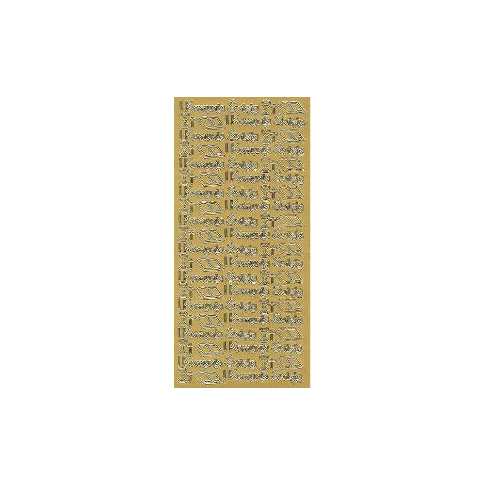 Stickers - I Komunia Święta 3457 Gold