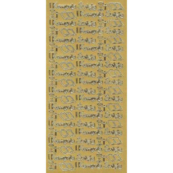 Stickers - I Komunia Święta 3457 Gold