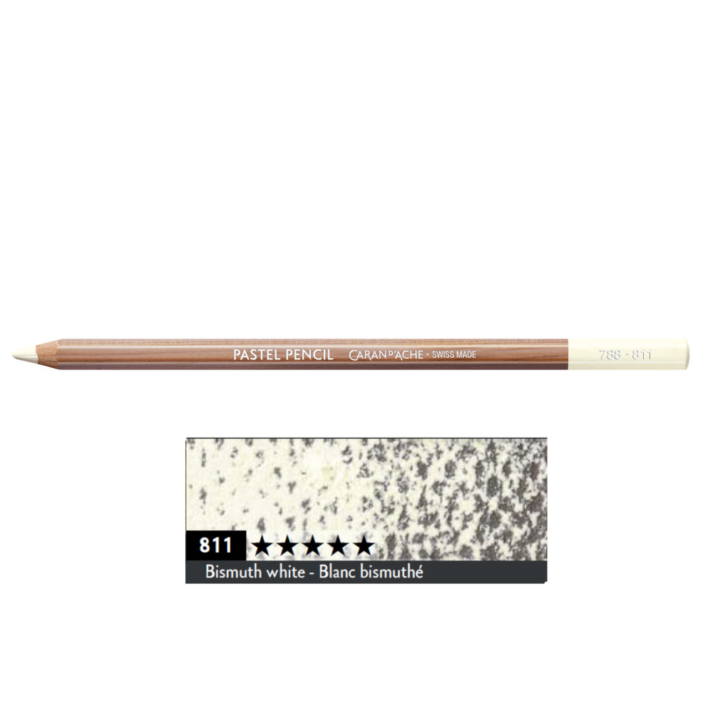 Pastela sucha w kredce Pastel Pencil - Caran d'Ache - 811, Bismuth White
