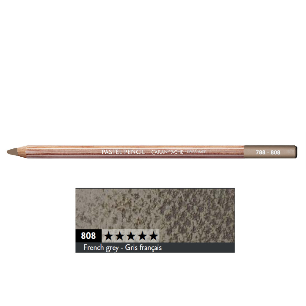 Pastela sucha w kredce Pastel Pencil - Caran d'Ache - 808, French Grey