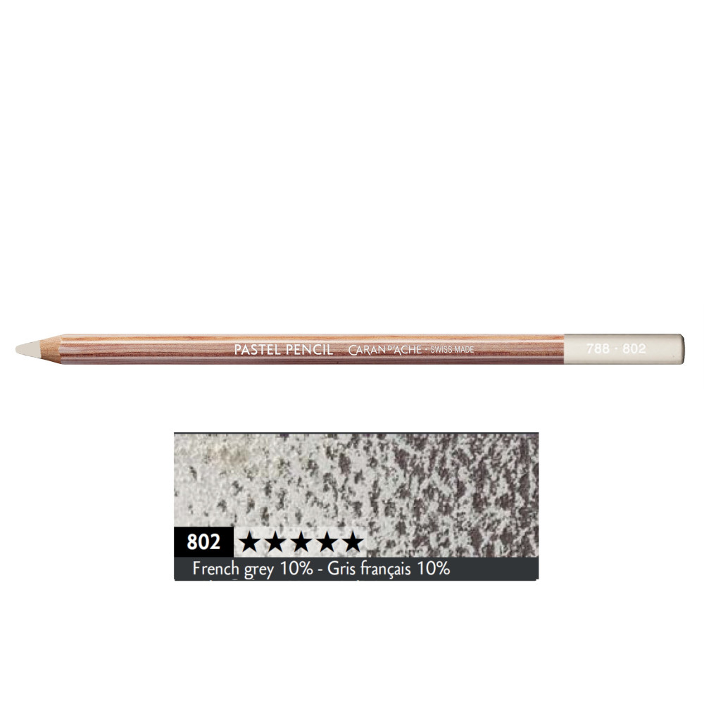 Dry Pastel Pencil - Caran d'Ache - 802, French Grey 10%