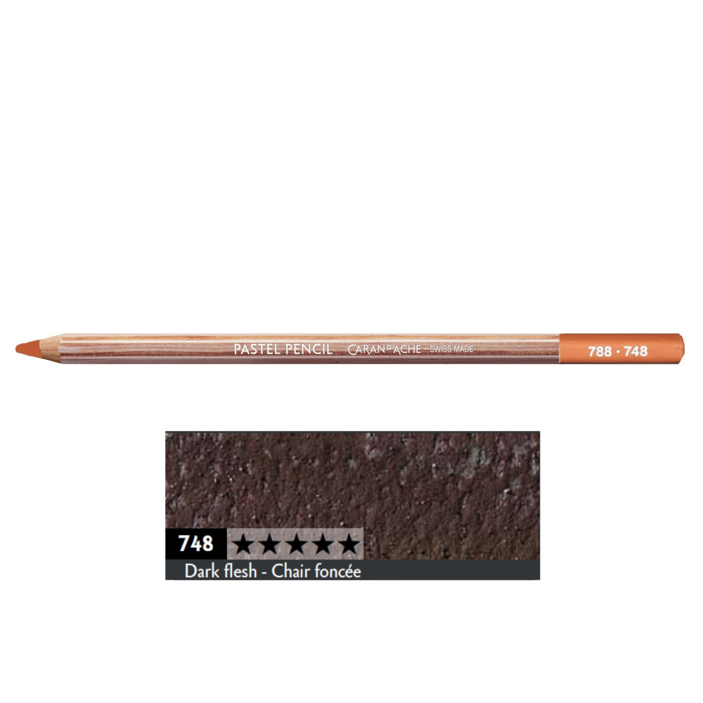 Dry Pastel Pencil - Caran d'Ache - 748, Dark Flesh