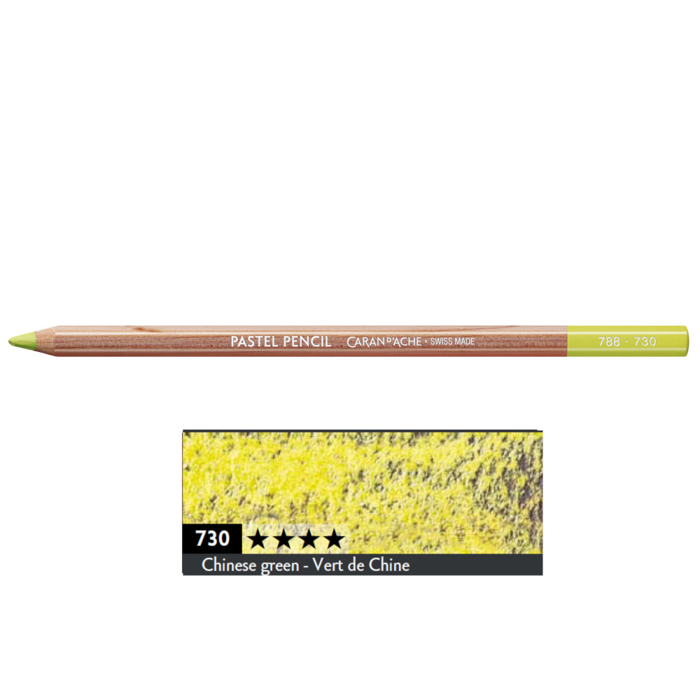 Pastela sucha w kredce Pastel Pencil - Caran d'Ache - 730, Chinese Green