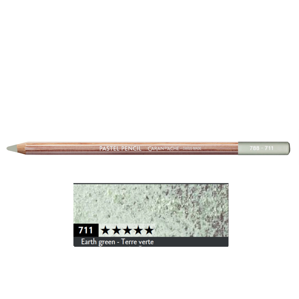 Pastela sucha w kredce Pastel Pencil - Caran d'Ache - 711, Green Earth