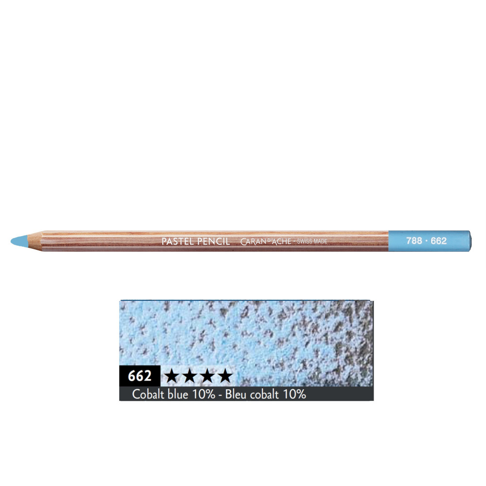 Pastela sucha w kredce Pastel Pencil - Caran d'Ache - 662, Cobalt Blue 10%