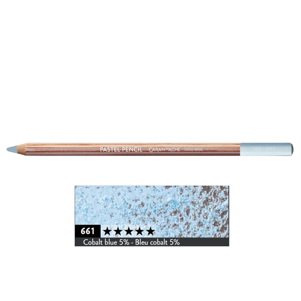 Dry Pastel Pencil - Caran d'Ache - 661, Cobalt Blue 5%