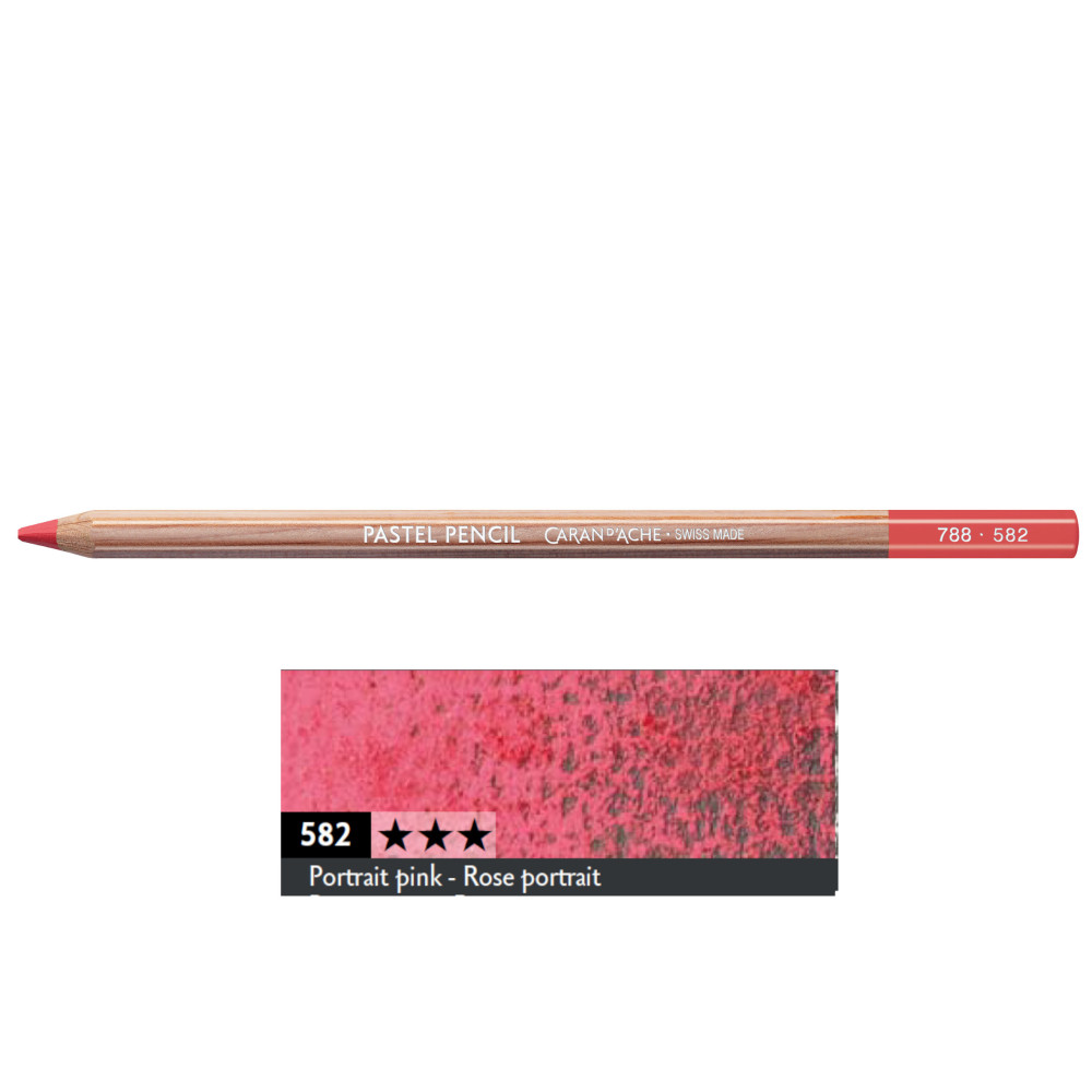 Pastela sucha w kredce Pastel Pencil - Caran d'Ache - 582, Portrait Pink