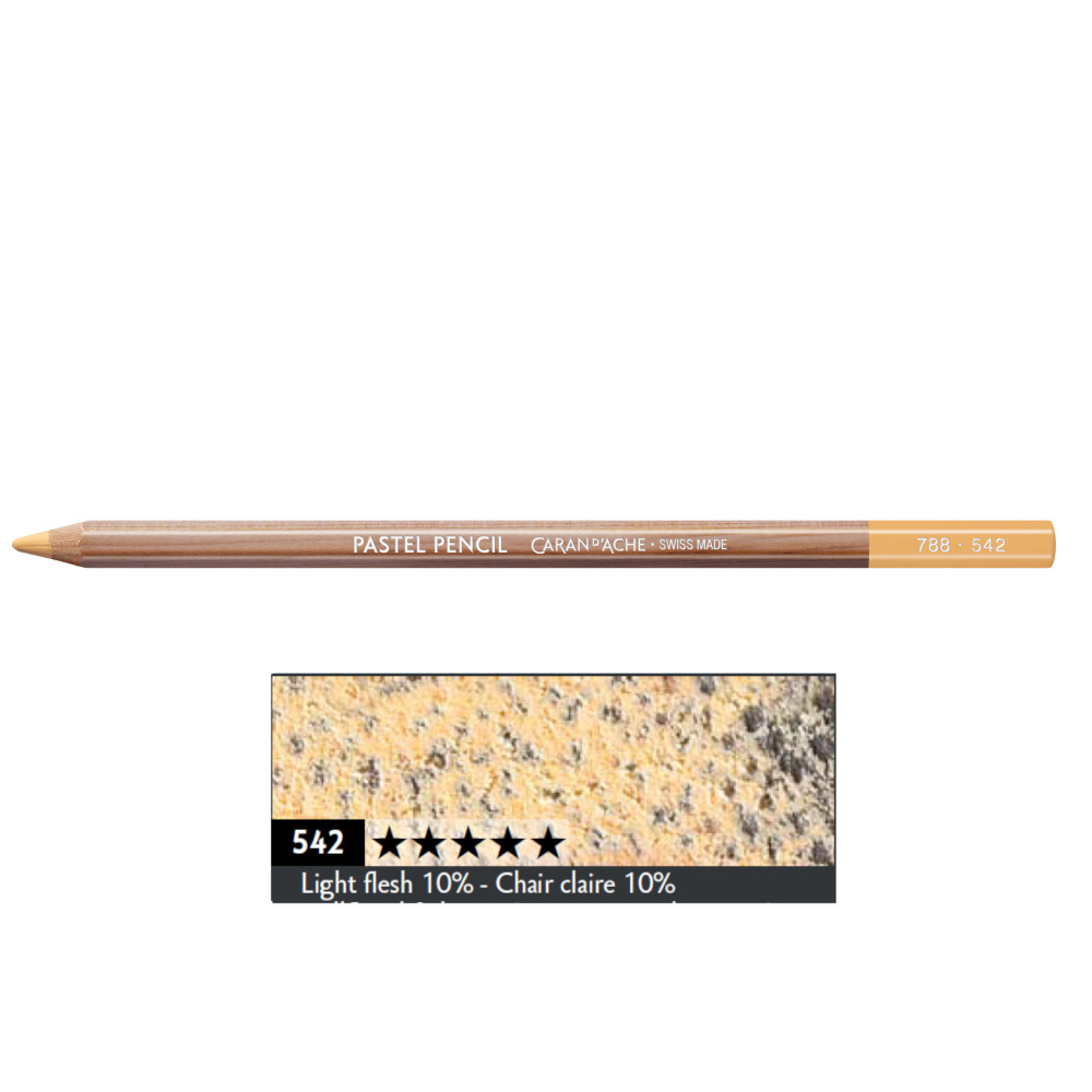 Dry Pastel Pencil - Caran d'Ache - 542, Light Flesh 10%