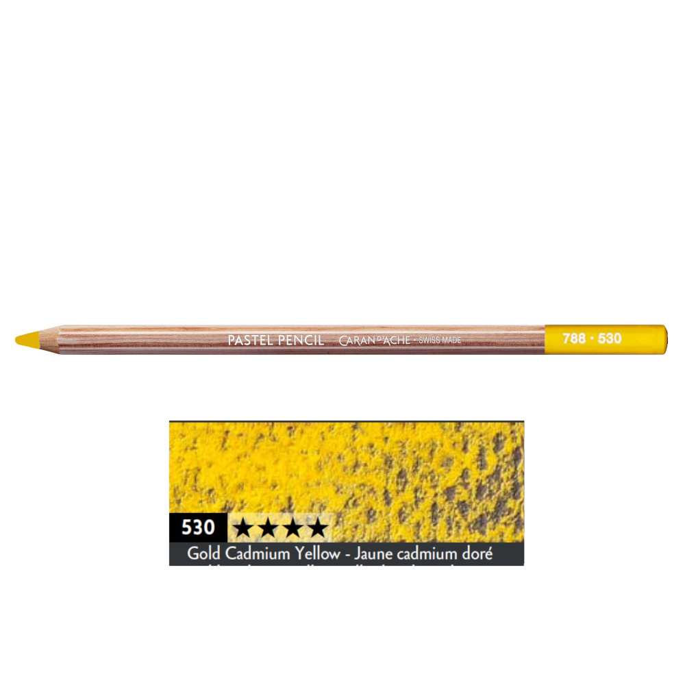 Dry Pastel Pencil - Caran d'Ache - 530, Gold Cadmium Yellow