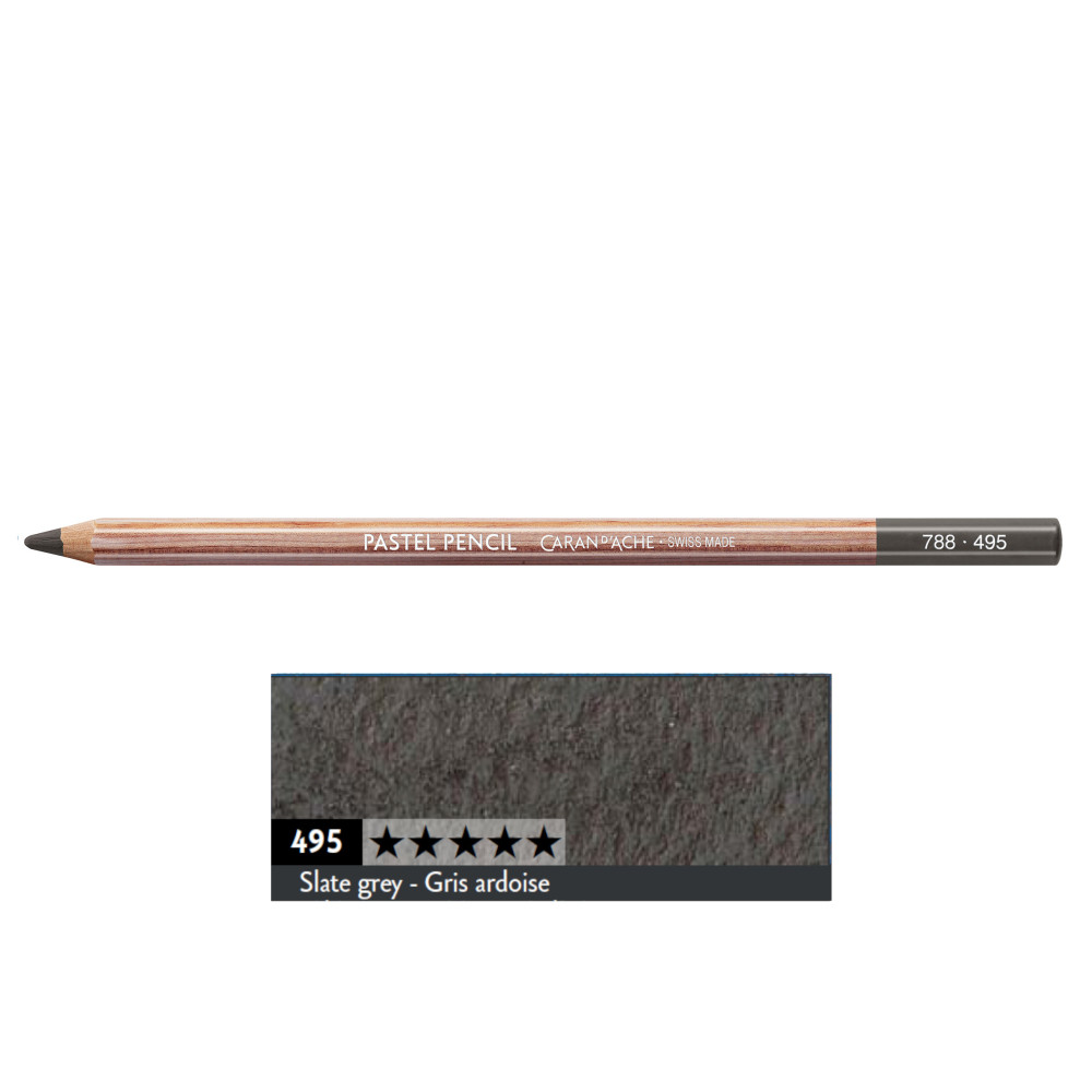 Pastela sucha w kredce Pastel Pencil - Caran d'Ache - 495, Slate Grey