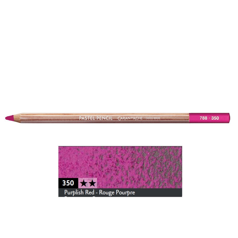 Pastela sucha w kredce Pastel Pencil - Caran d'Ache - 350, Purplish Red