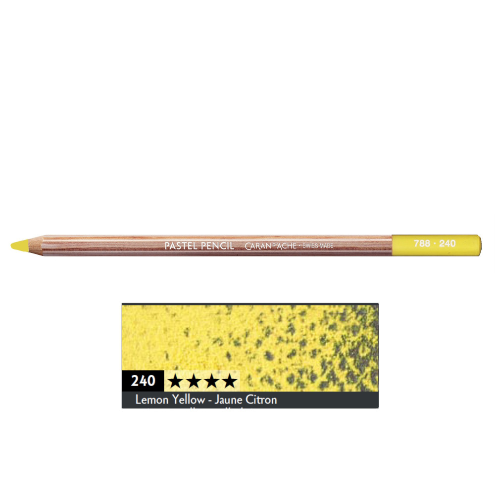 Pastela sucha w kredce Pastel Pencil - Caran d'Ache - 240, Lemon Yellow