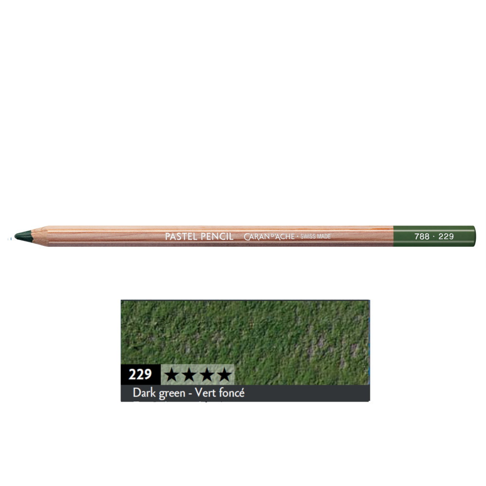 Pastela sucha w kredce Pastel Pencil - Caran d'Ache - 229, Dark Green