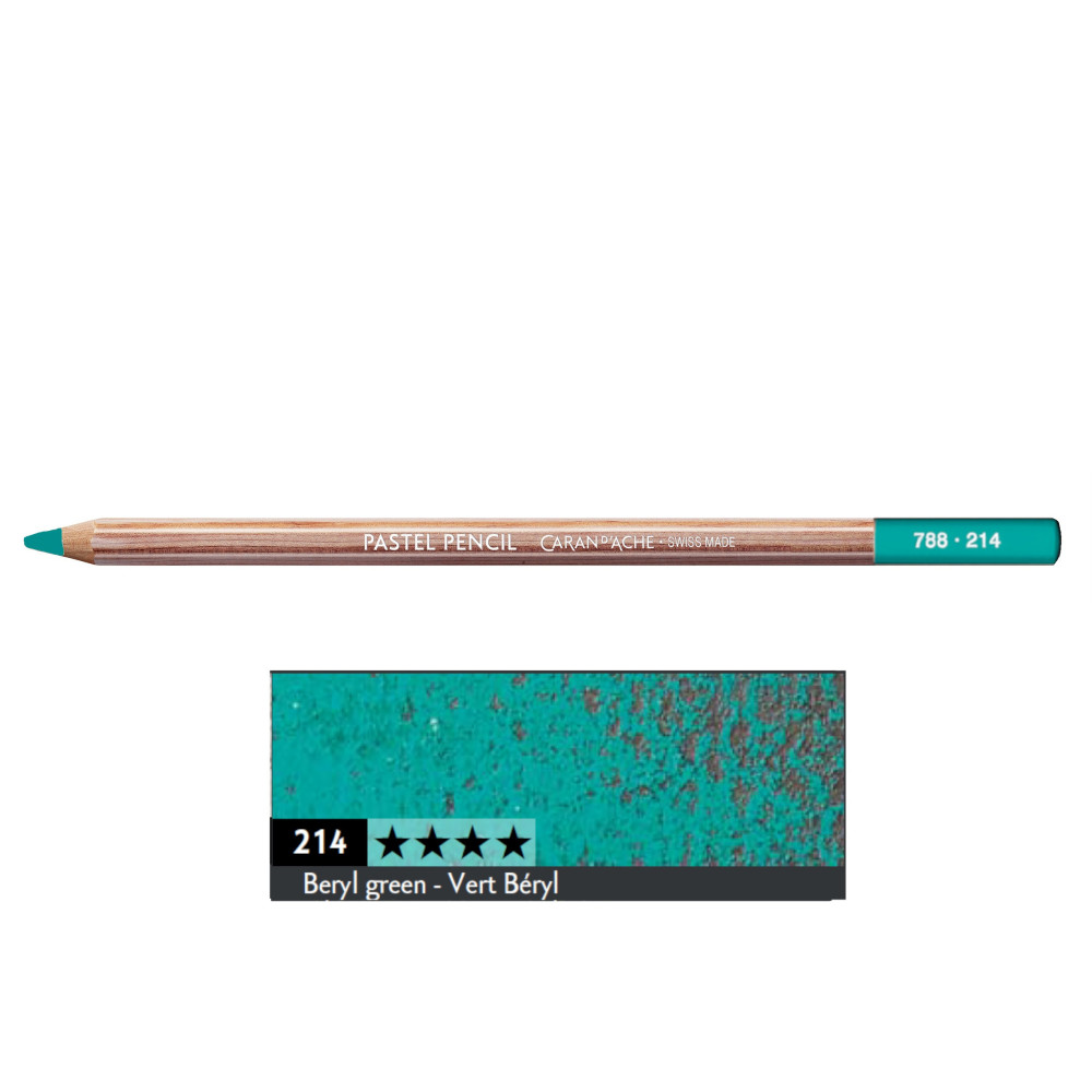 Dry Pastel Pencil - Caran d'Ache - 214, Beryl Green