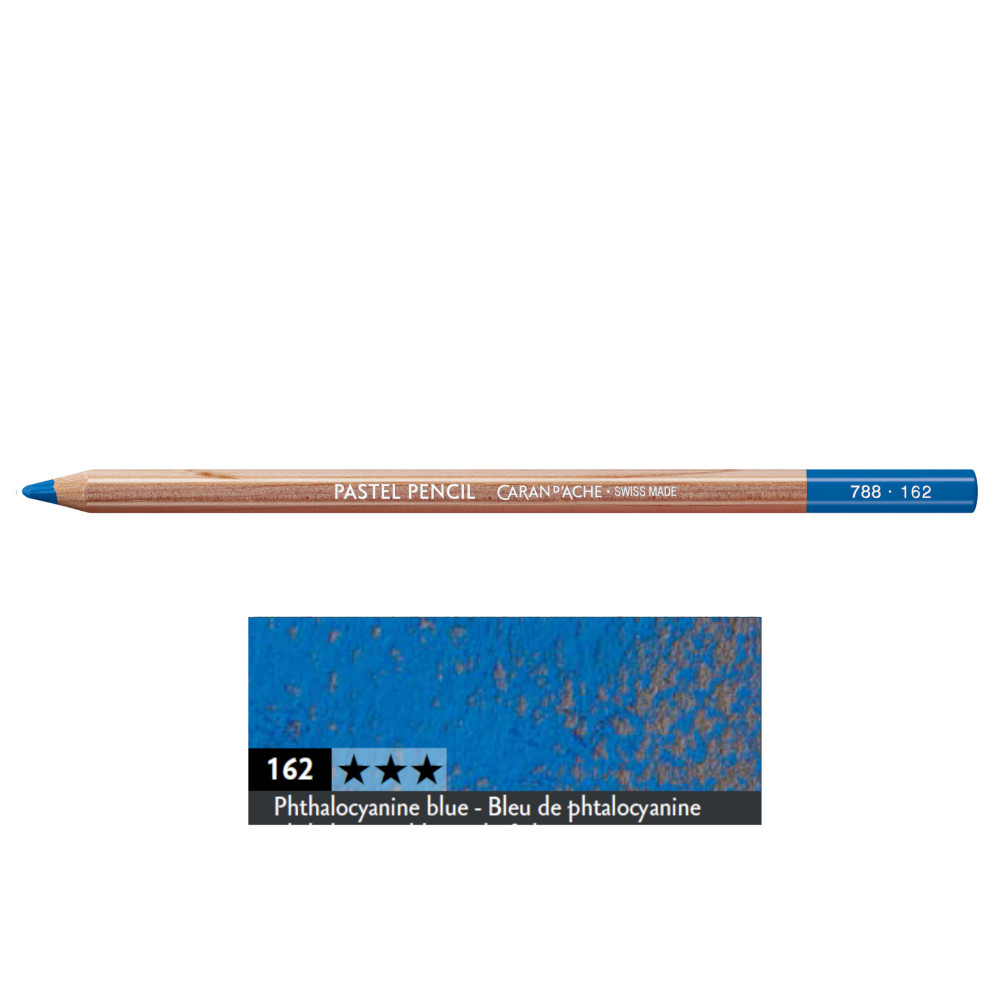Dry Pastel Pencil - Caran d'Ache - 162, Phthalocyanine Blue