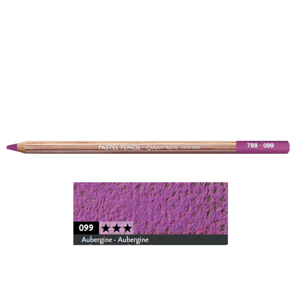Dry Pastel Pencil - Caran d'Ache - 099, Aubergine