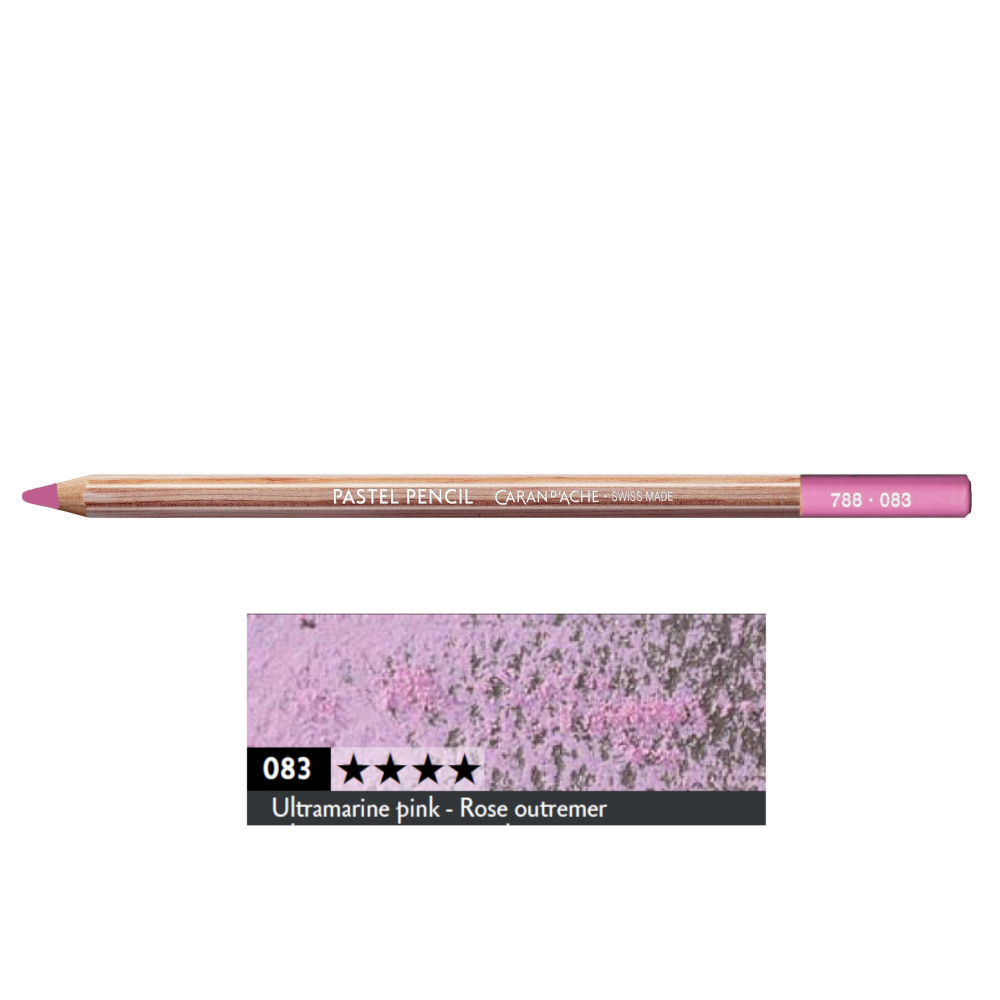Pastela sucha w kredce Pastel Pencil - Caran d'Ache - 083, Ultramarine Pink