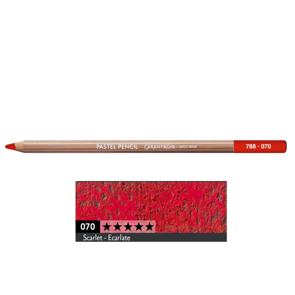 Dry Pastel Pencil - Caran d'Ache - 070, Scarlet
