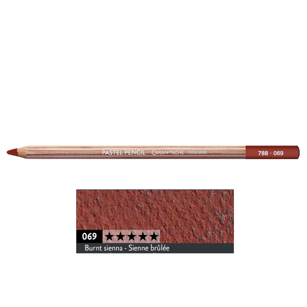 Pastela sucha w kredce Pastel Pencil - Caran d'Ache - 069, Burnt Sienna