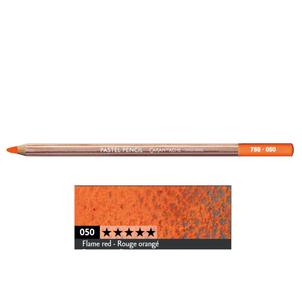 Dry Pastel Pencil - Caran d'Ache - 050, Flame Red