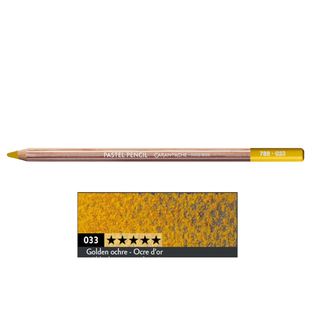 Pastela sucha w kredce Pastel Pencil - Caran d'Ache - 033, Golden Ochre
