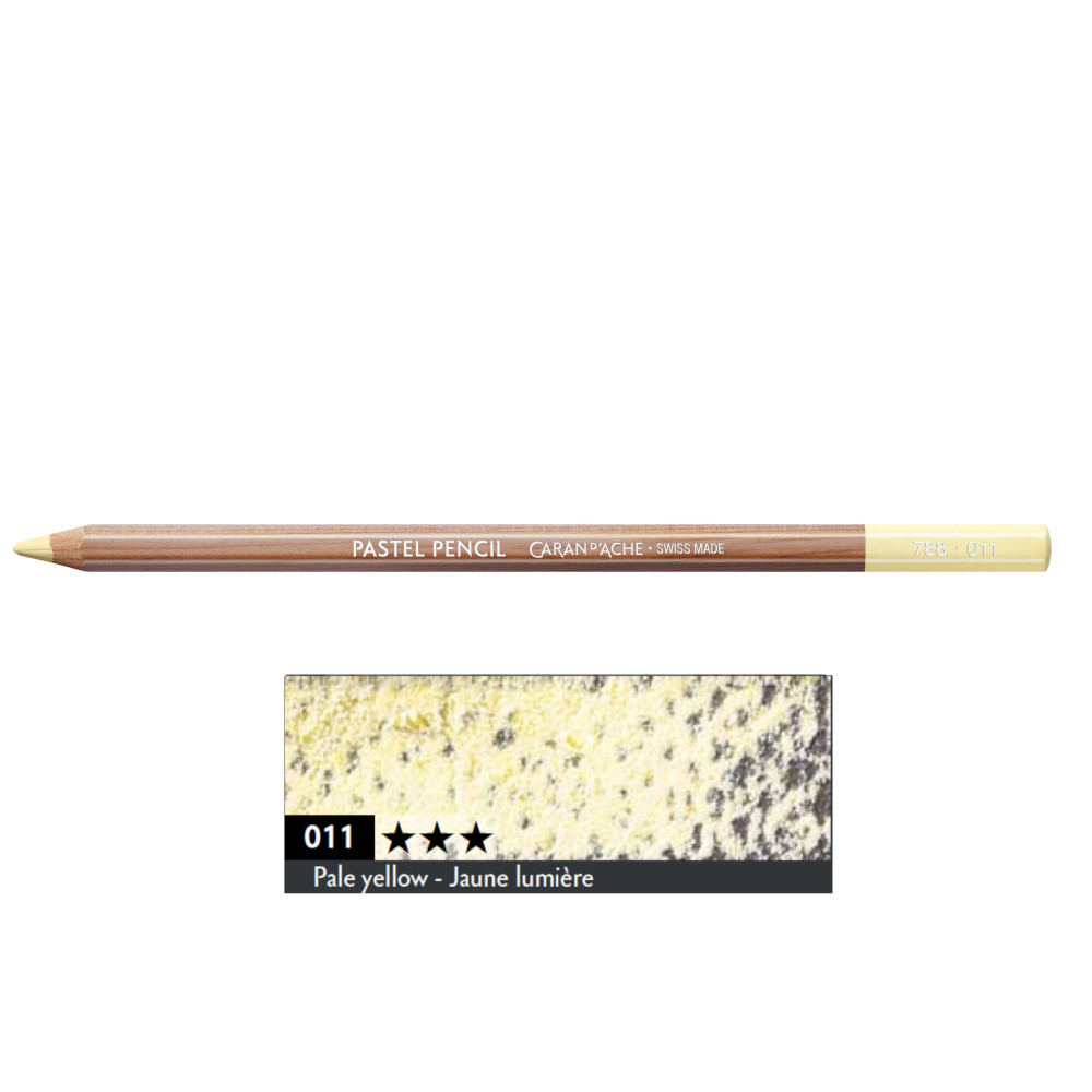 Pastela sucha w kredce Pastel Pencil - Caran d'Ache - 011, Pale Yellow