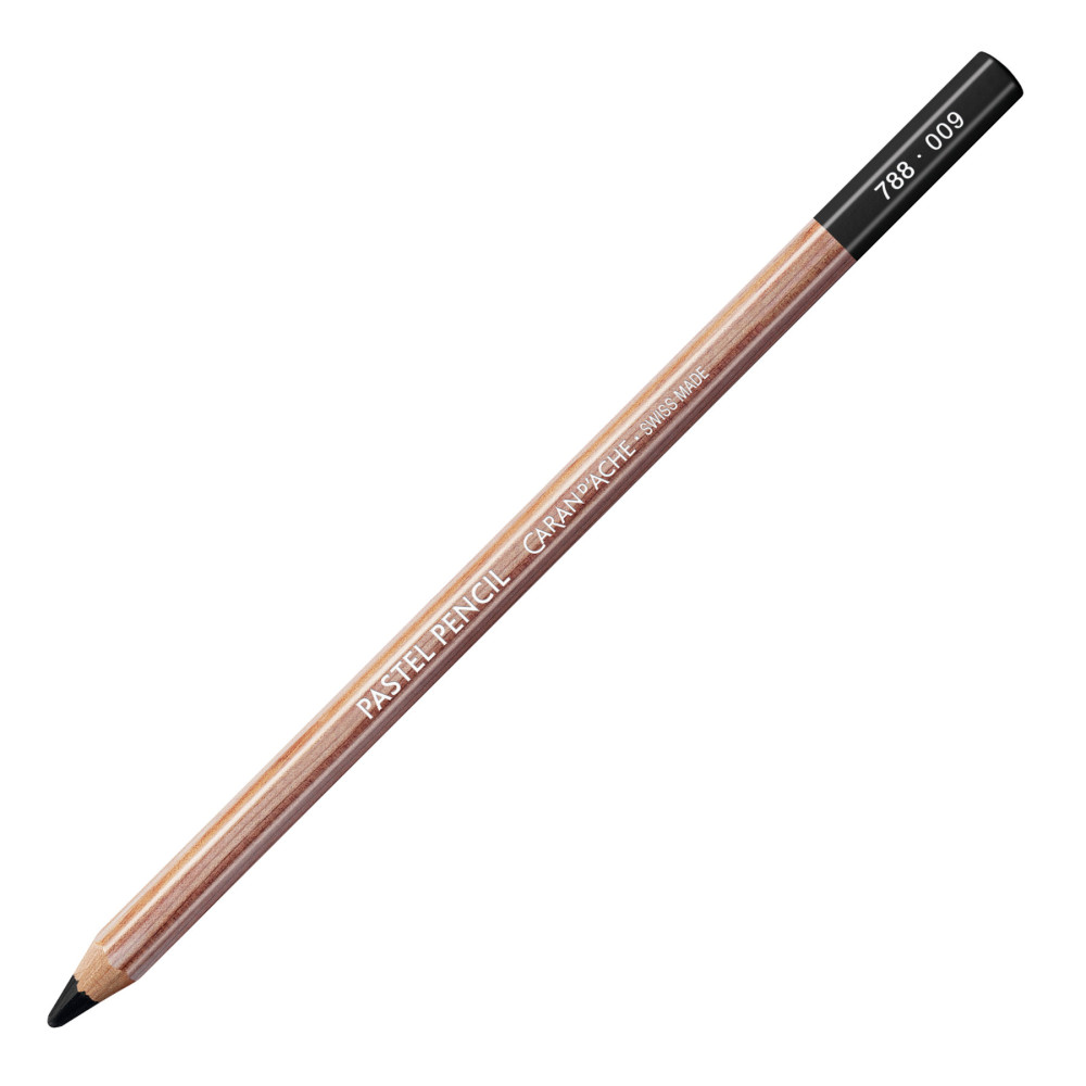 Pastela sucha w kredce Pastel Pencil - Caran d'Ache - 009, Black